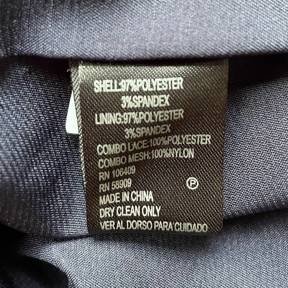 Katherine Kelly Navy Lace Inset Short Sleeve Midi Sheath Dress in size 10. - Picture 8 of 14